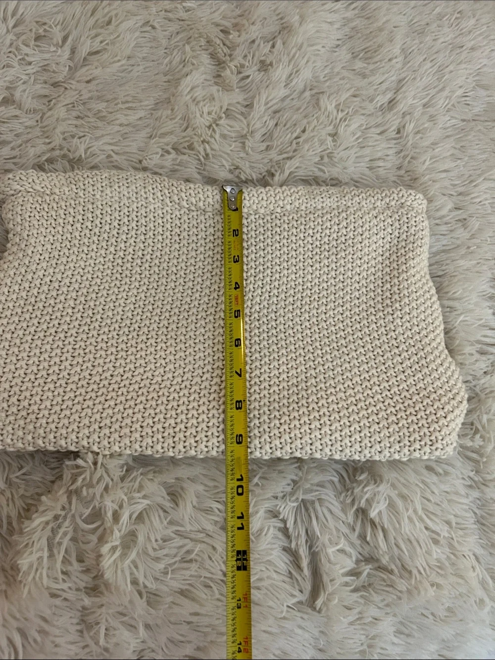 a new day Cream Knit Fold-Over Clutch
